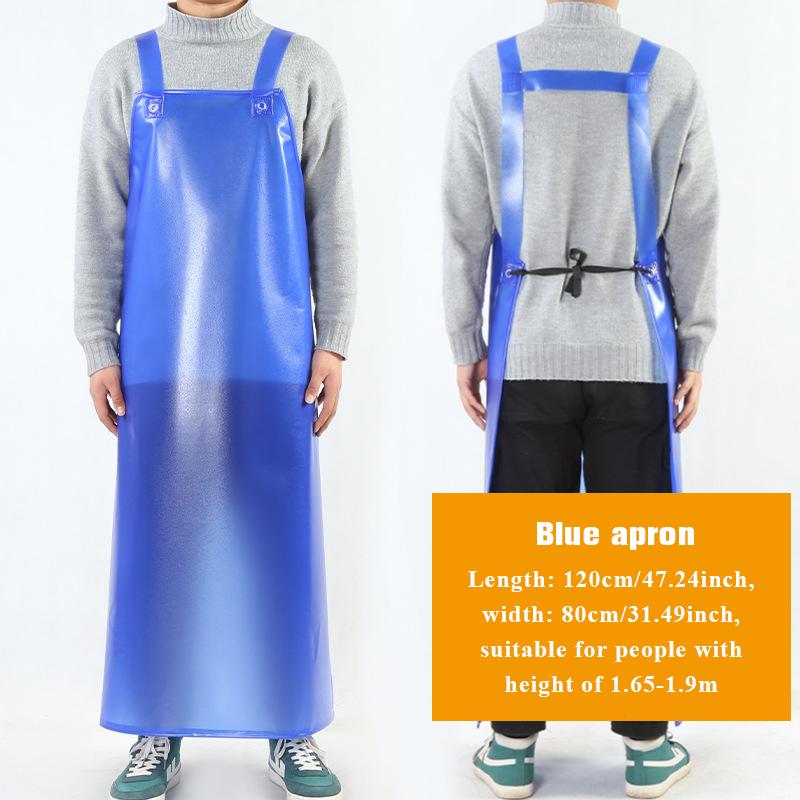 Cow Rib Wear-resistant Apron Oil Proof  Thickened Apron Acid Alkali Resistant Durable TPU Plastic Waterproof Apron