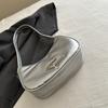 Niche texture underarm bag women, new summer messenger bag feeling cloud silver crescent shoulder bag