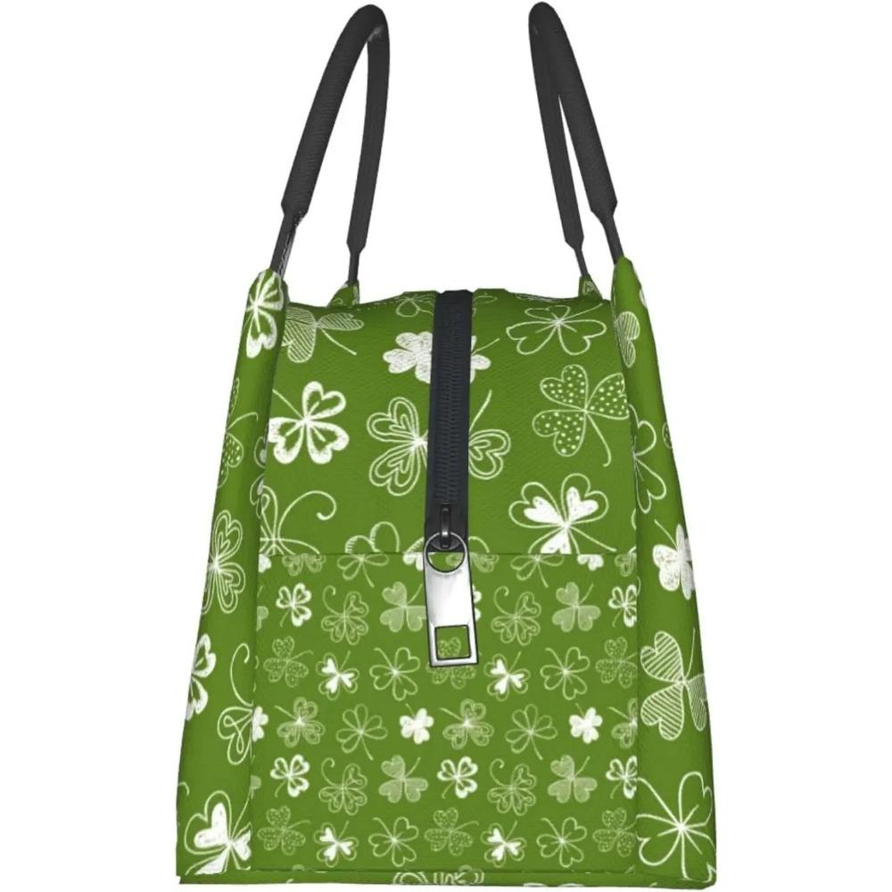 St. St. Patrick's Day Grünes Kleeblatt Klee Lunchtasche Tragbar Wiederverwendbar Isolierte Lunchbox für Frauen Männer Arbeit Schule Picknick Reise
