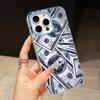 USD Dollar Jelly Double layer Light Blue Mobile Phone Case for iPhone 17 16 15 14 13 12 11 Air Pro Max Plus Protective