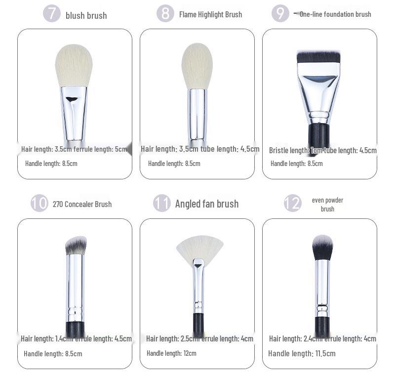Luxury 25-Piece Professional Makeup Brush Set with Animal Hair for Makeup Artists
