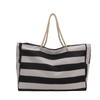 Striped Canvas Casual New Fashion Personalized Large Capacity Commuting Rope Tote Shoulder Bag Women
