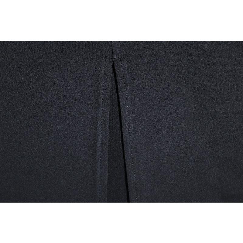 Women's Tight Crew Neck Dress Solid Color Single Sleeve Kinky Skirt Street Hipster Pullover Irregular Dress