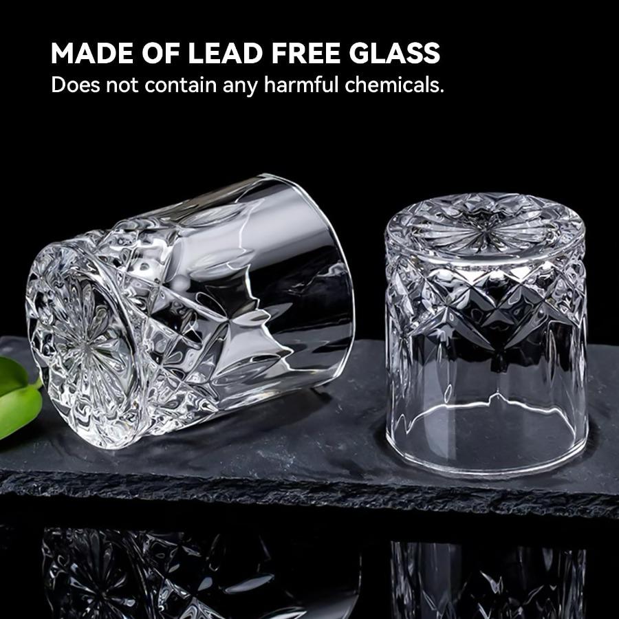 Whiskey Glasses Set of 6 11 OZ OldFashioned Rum and Scotch Glasses