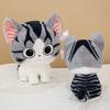 Authentic Cheese Cat Cartoon Super Cute Cat Plush Doll Healing Series Kitten Stuffed Doll Gift For Girls Birthday Gift Girlfriend 24cm