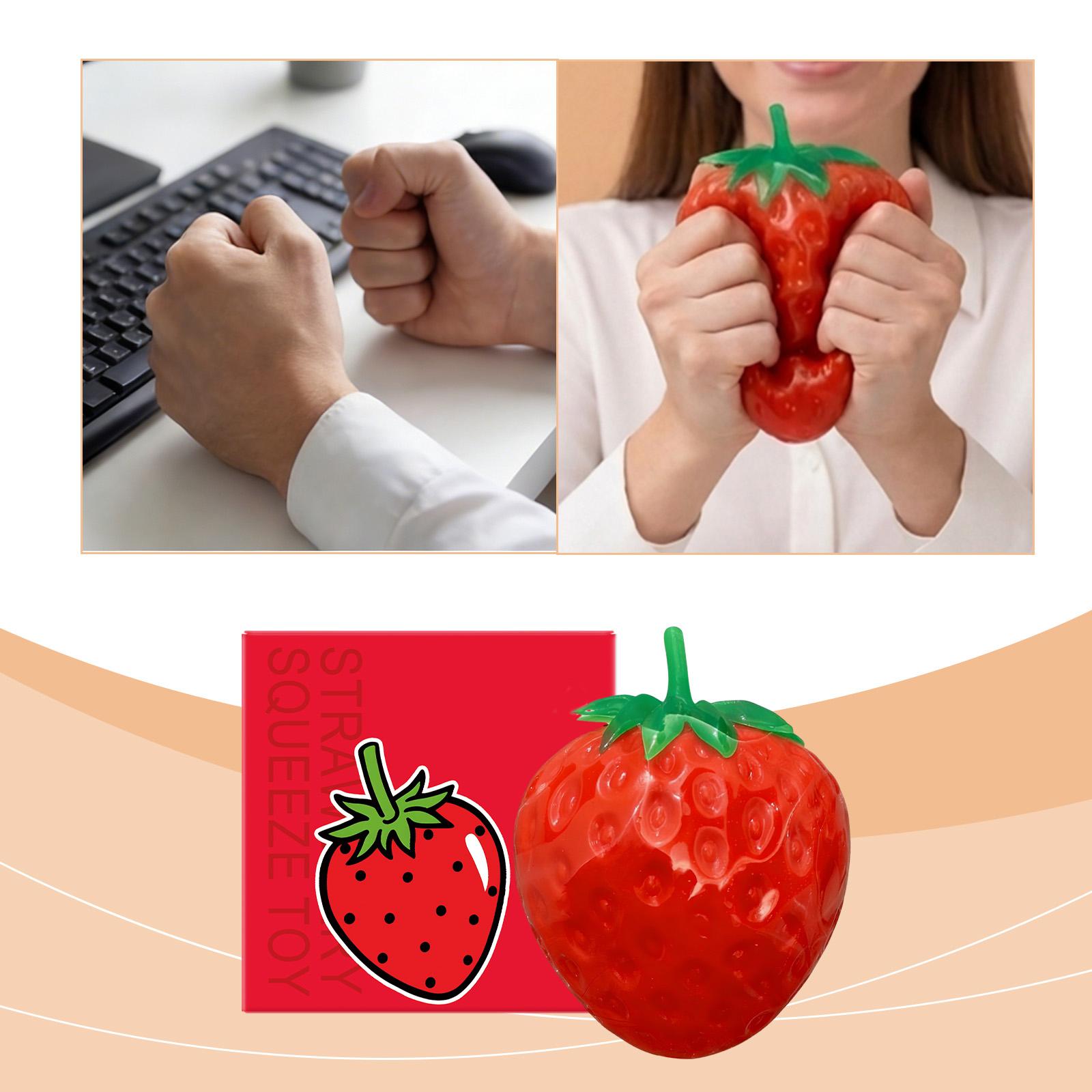 

Soft Rubber Pressure-relieving -extraction Creative Strawberry Squeezing And Venting Toy. One Size красный