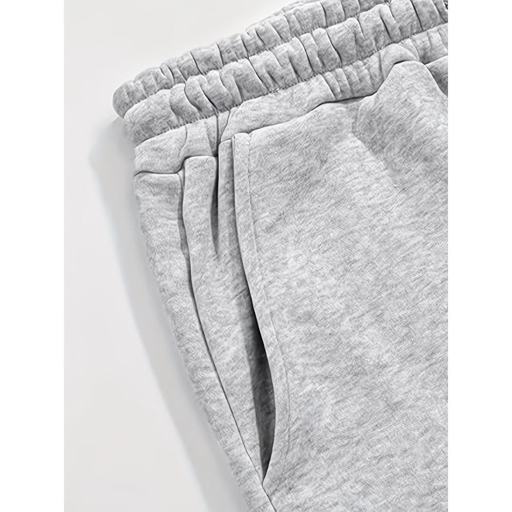 Dark Thorn Print Hooded Sweatshirt Set Drawstring Sweatpants Two Piece Set Loose Casual Sports Style Trendy Men's Clothing