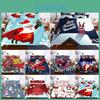 Santa Claus Christmas Quilt Duvet Cover Set With Soft Polyester Material**