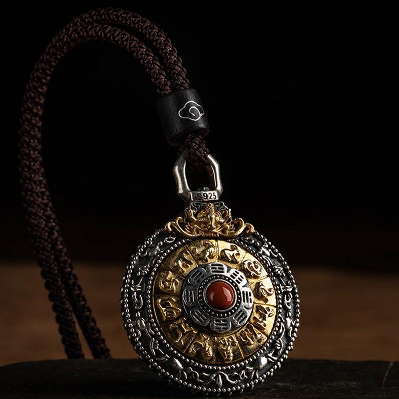 Necklace Nine Palaces Bagua Rotating Men's Retro Women's Pendant