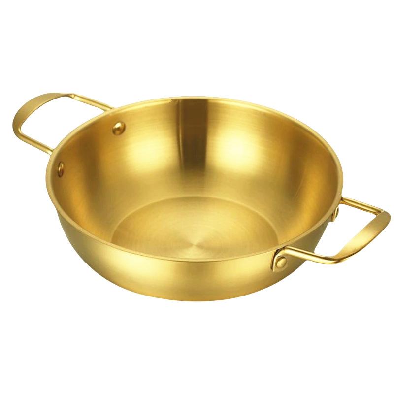 Нержавеющая сталь Сухой горшок Лапша быстрого приготовления Лапша ламян Горшок для лапши Морепродукты Золотой горшок для лапши Маленький суповой горшок Лапша быстрого приготовления Горшок с двумя ручками