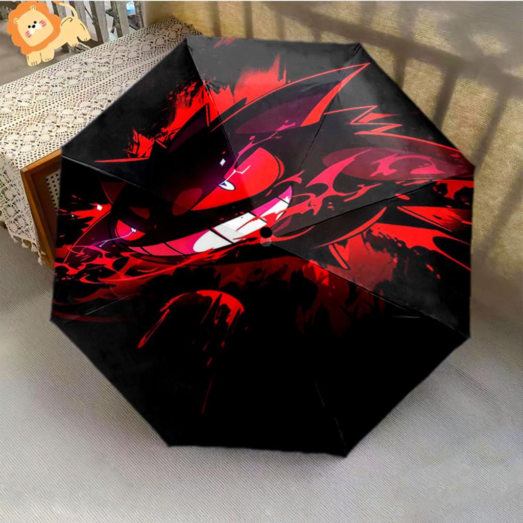 Pokemon Gengar Umbrella Anti-UV Sun Protection Windproof Folding Umbrella for Daily Life