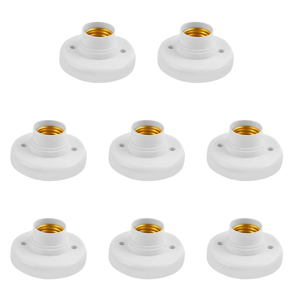 1-10 BUC Soclu E27 cu Capac cu Șurub Alb Lampă de Plafon Lumină Fixare Bec Bază Suport Suport Bec cu LED Spiralat Bază