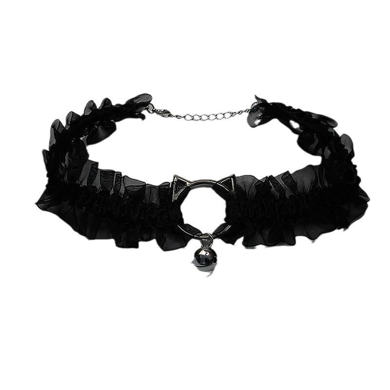 

Лолита воротник женский колокольчик кошка кружевной шейный ободок чокер ключица цепочка ожерелье аниме аксессуары