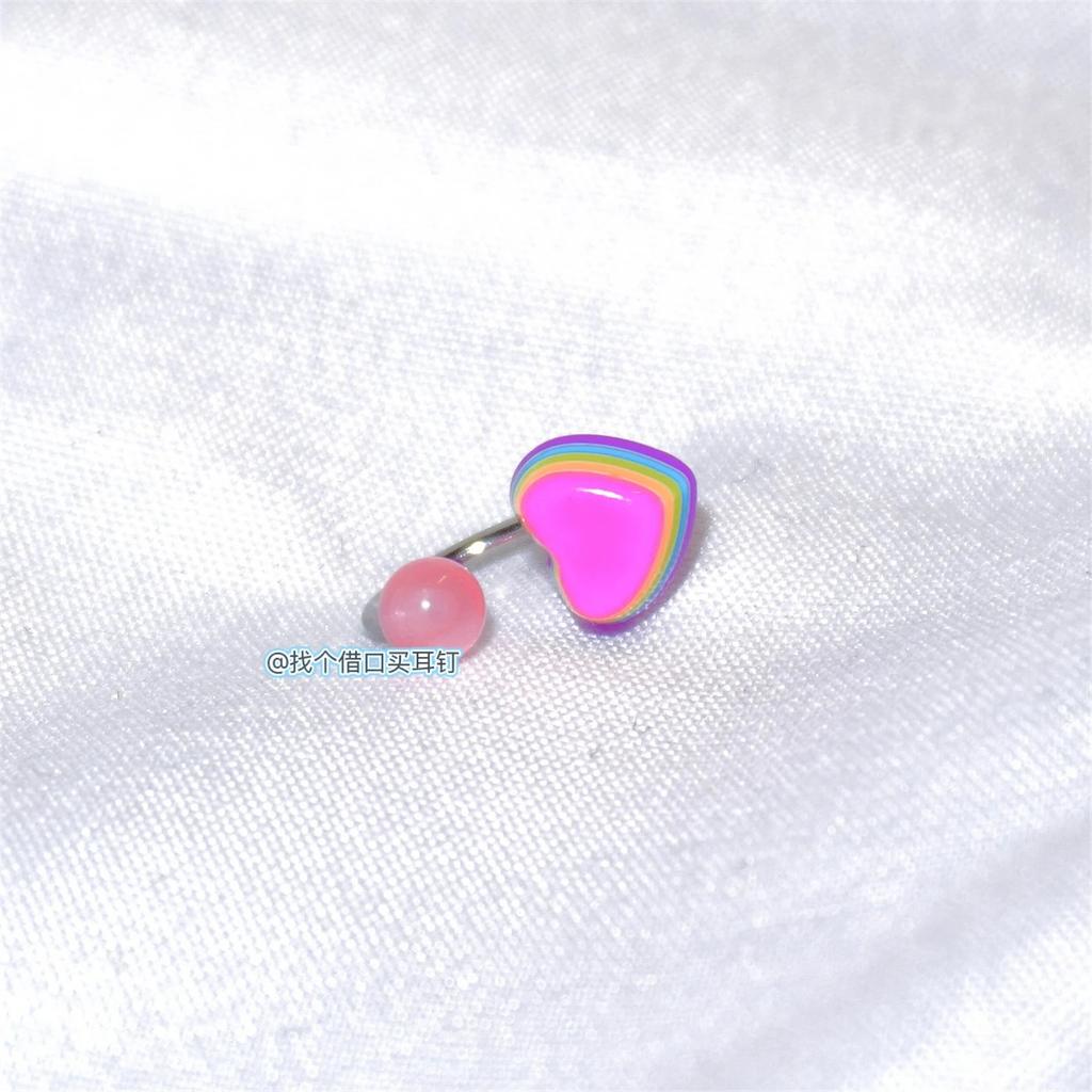 1PCS Cute Heart Arrow Pink Zircon Ear Bone Nail New Fashion Y2K Punk Small Earring for Women Girl Cochlea  Party Gift