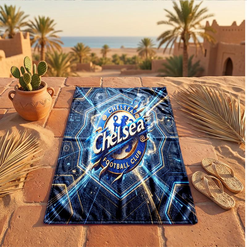 Asciugamano da Spiaggia in Microfibra con Stampa Chelsea FC Asciugatura Rapida Assorbente Grande Asciugamano per Spiaggia Nuoto Viaggio