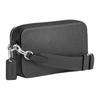 Coach Borsa a tracolla piccola da uomo Charter 19 con logo, chiusura a zip, pelle lavorata a grana lucida, colore Carbone CW540-CHR