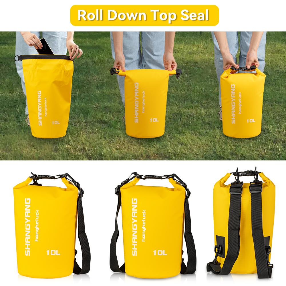 Motorcycle Dry Bag Waterproof Motorcycle Shoulder Bag 10L 20L 30L for Skiing Travel Hiking Camping Boating Riding
