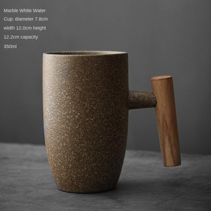 Large Retro Ceramic Tea Cup with Lid and Infuser Kung Fu Tea Set Coarse Pottery Office Coffee Cup Gift Saudi Arabia Dedicated