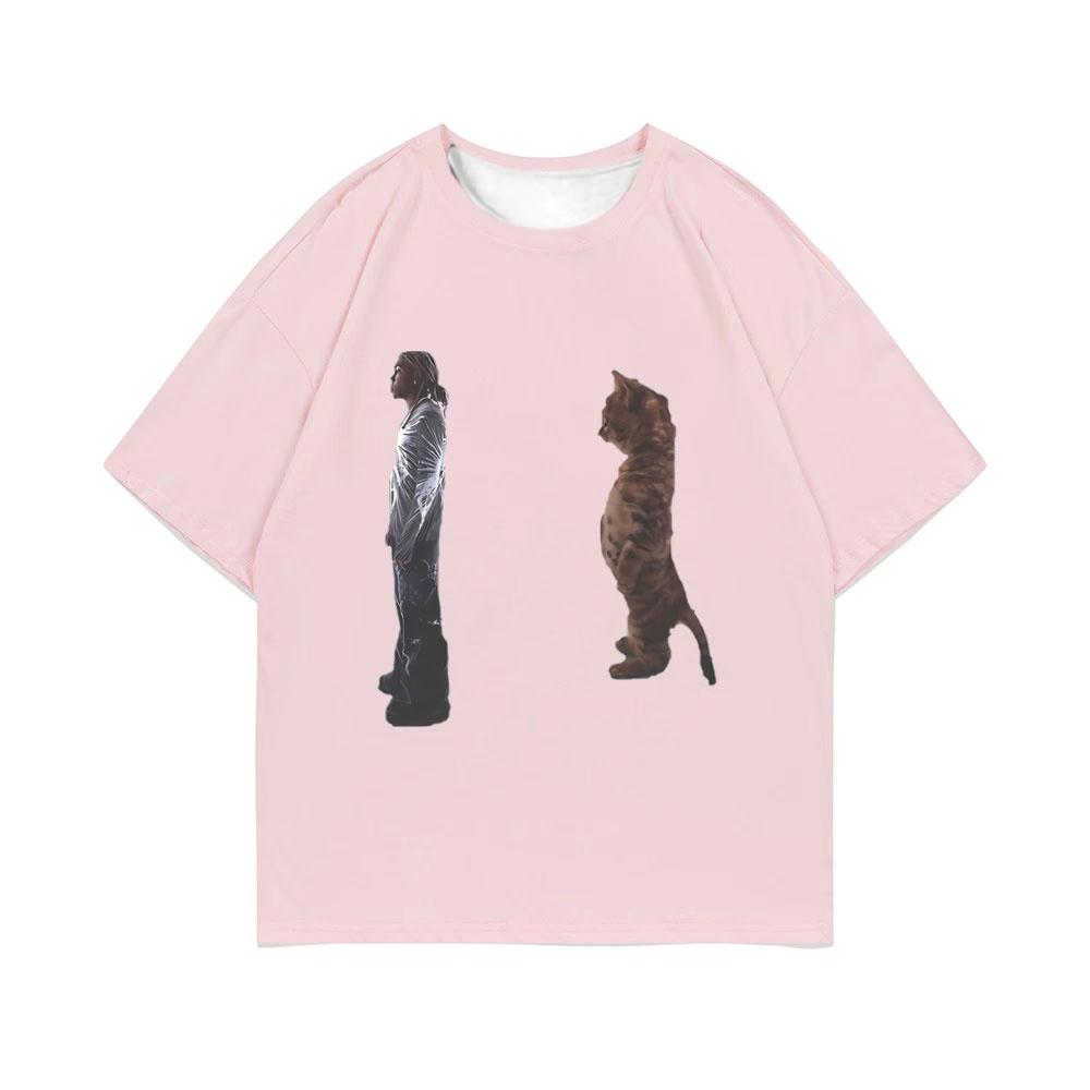 

Destroy Lonely Standing Cat Graphic T Shirt Men Women Oversized HIPHOP T-shirts Opium Playboi Carti Ken Carson QUICK DRY Tshirt 4XL