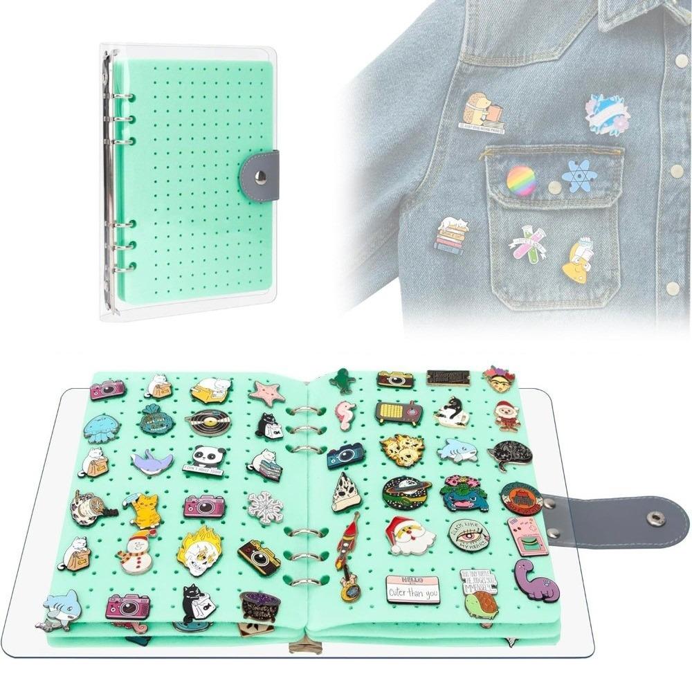 Dust-proof Brooch Display Board 8 Pages Badges Collection Book  Home Accessory