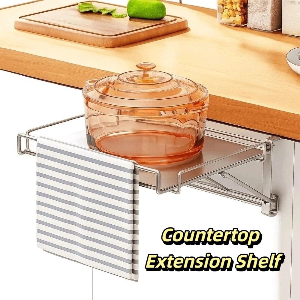 Foldable Foldable Countertop Storage Rack Stainless Steel Countertop Extension Shelf  Balcony