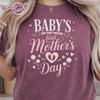 Baby's First Mother's Day On The Inside Pregnant Mom Mommy T-Shirt, Baby Arriving 2026 Gift for Mom, First Time Mama Tee, Expecting Mom Gift