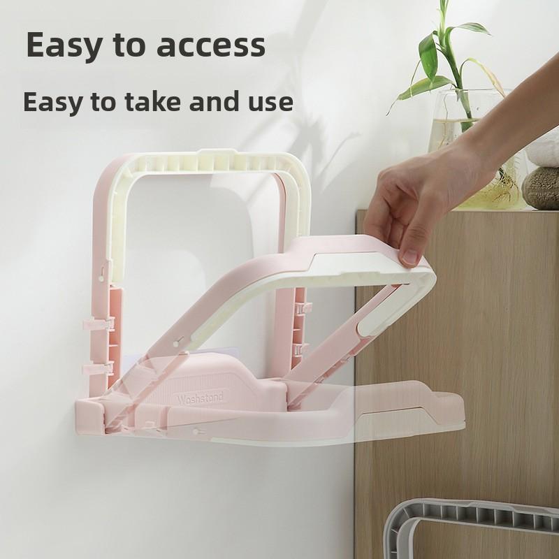 Bathroom Washbasin Rack, Kitchen Wall-mounted Washbasin Hook, Bathroom Non-drilling Storage Rack, Multi-functional Storage Rack