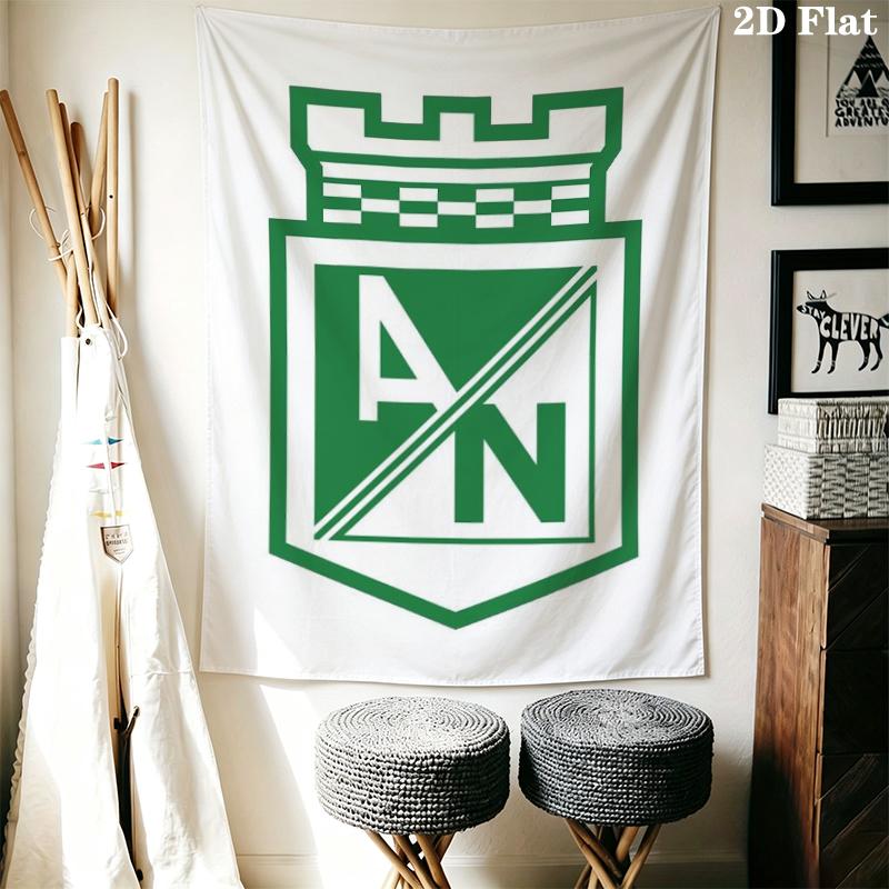 Atlético Nacional Wall Tapestry Aesthetic Wall Hanging Printed Fabric Blanket Decorative Tapestries for Bedroom Living Room Home Decor