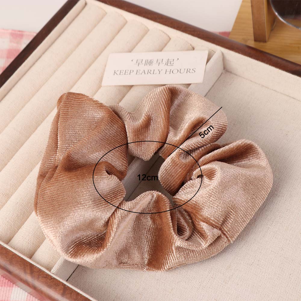 4pcs French Style Velvet Scrunchies Solid Color Elastic Hair Ropes  Hair Rubber Bands