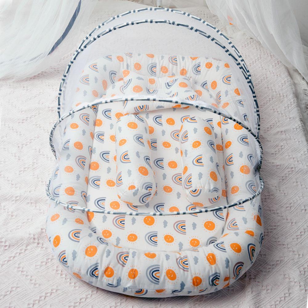 Cama Infantil Cama de Isolamento Biônico para Bebê Recém-Nascido Cama Dobrável à Prova de Mosquitos Cama Média Cama de Viagem Conveniente para Exterior Ninho Mosquito