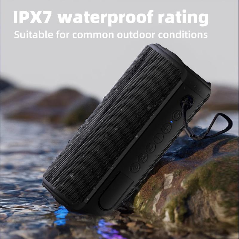Portable Speaker,Wireless Bluetooth Speaker,IPX7 Waterproof, 40W Loud Stereo Sound,13H+ Playtime with Lights, for Home Outdoor