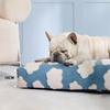 Rectangular Pet Bed Dogs Cats Soft Plush Floor Mat With Removable Cover