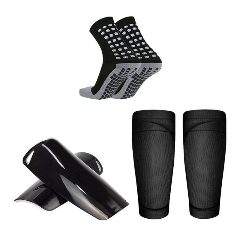 

Professional Football Sports Kits Youth Football Shin Guard Socks Long Tube Socks Leg Protectors Calf Sleeve Enduring Children size чорний