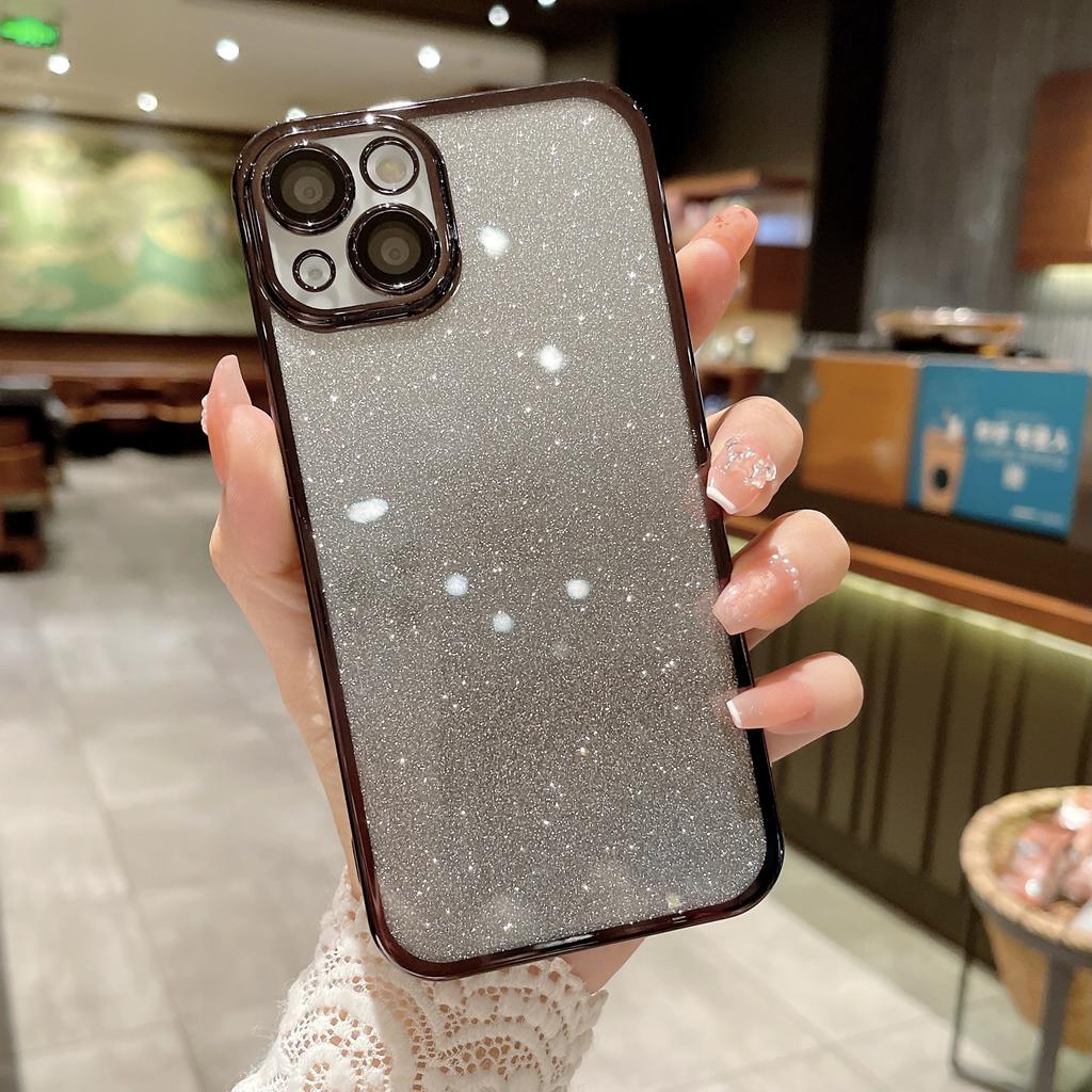Gradient Glitter Is Suitable for IPhone16 Phone Cases, Apple 15proMax Full Cover PC Hard Shell 14 Anti-drop Protective Cases