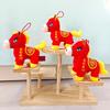 Soft Plush Horse Stuffed Animal Toy PP Cotton Chinese Horse Plush Doll  Chinese New Year Gift