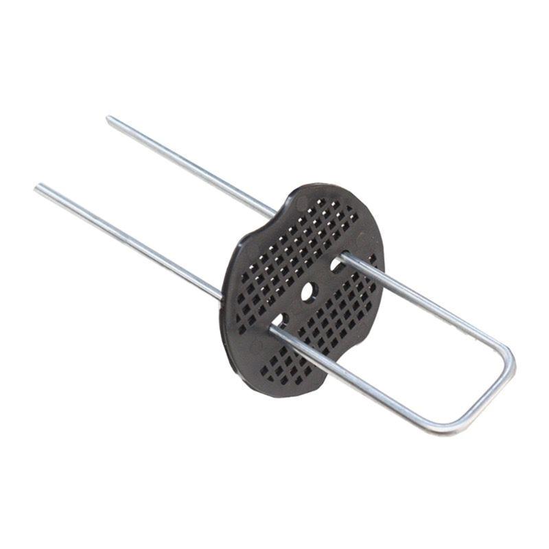 U Shaped Garden Stakes Kits Metal Sod Pins and Gaskets for Ground Cover Galvanized Landscape Staple and Cushions