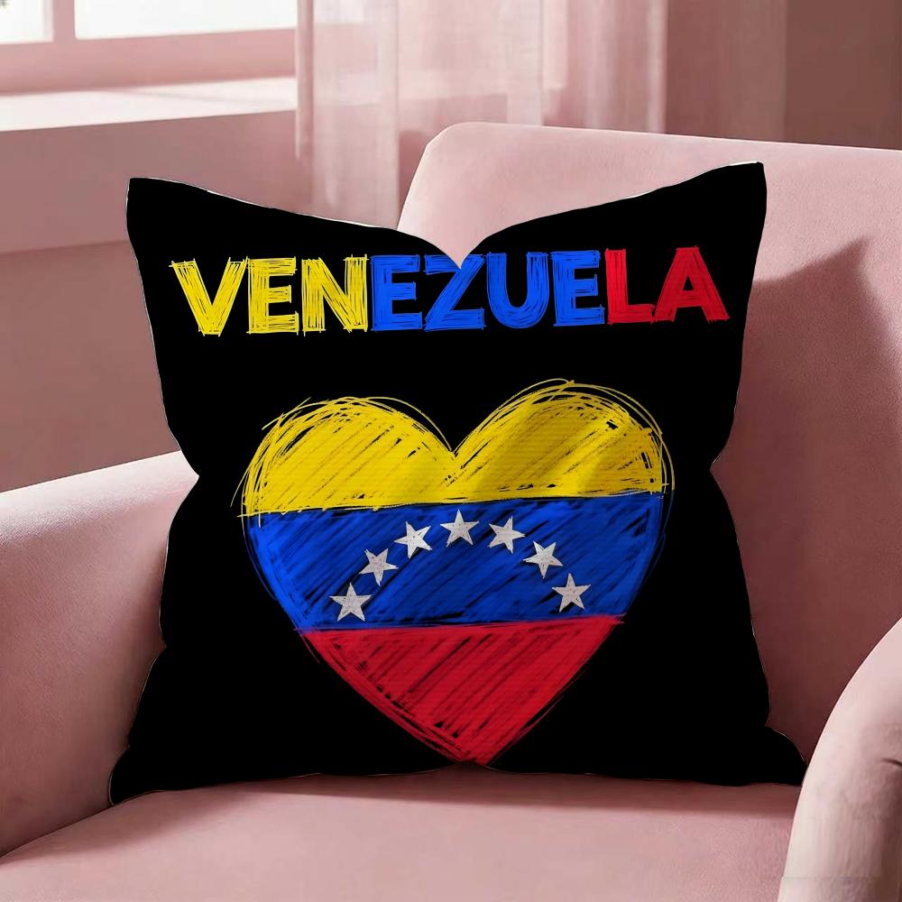 Venezuela Pride Print Cushion Cover Fabric Soft Furnishing,Pillowcase, Cushion Cover, Sofa Pillow, Home Decoration
