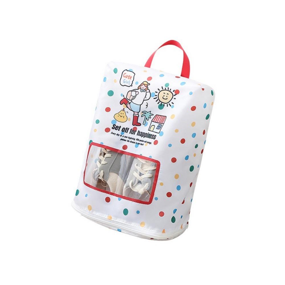 Large Capacity Handheld Shoe Bag Waterproof Cartoon Shoes Organizer Sport Shoes Organizer for Home