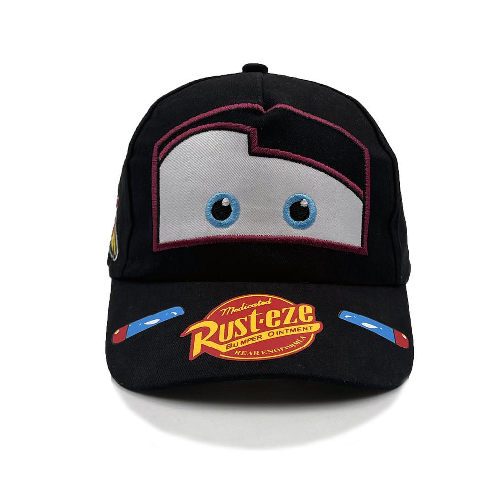 

Детская хлопковая бейсболка с коротким козырьком и рисунком машинок, защита от солнца для лета чёрный