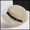 Straw Octagonal CZA122 [White Fang] Cap, Shape, Breathable, Summer, Stylish, Casual, Men's & Women's (Khaki)
