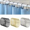 12 Pcs Metal Shower Curtain Rings Glide Smoothly Shower Curtain Rod Hangers Shower