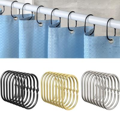 12 Pcs Glide Smoothly Shower Curtain Rings Rust Proof Shower Curtain Rod Hangers  Shower