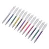 12 Color Retractable Glitter Gel Pens Set Smooth Writing 1.0mm Fine Tip Sparkly Gels Pens for Journal Coloring Drawing Doodling