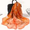 Spring and Autumn Women's Pastoral Scarf Thin Qiao Qi Silk Scarf Versatile Lady Water Two-color Silk Scarf