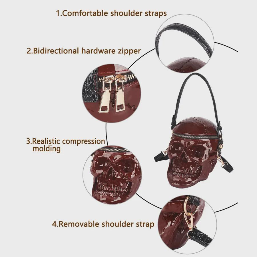 2024 Halloween Schädel 3D Schulter Messenger Bag – Unisex Casual Mode