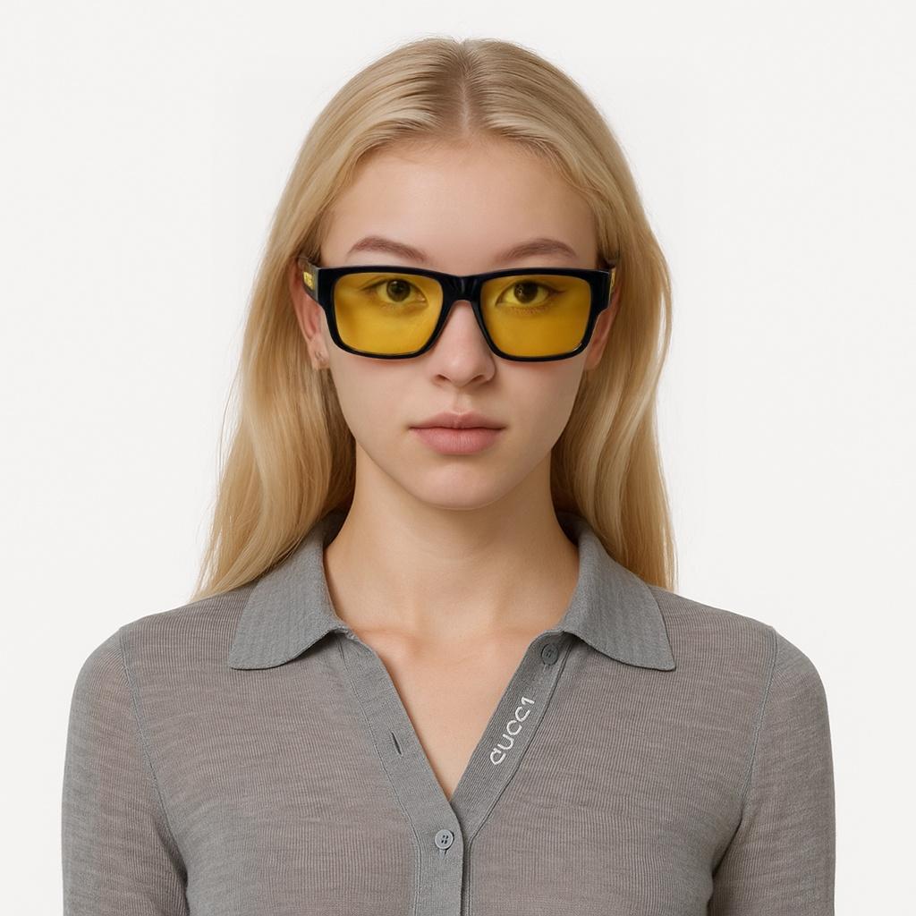 Burberry 4358 UV Protection Yellow Lens Sunglasses Large Frame Ultra Light Material Square Sunglasses Unisex Sunglasses 0BE4358300185