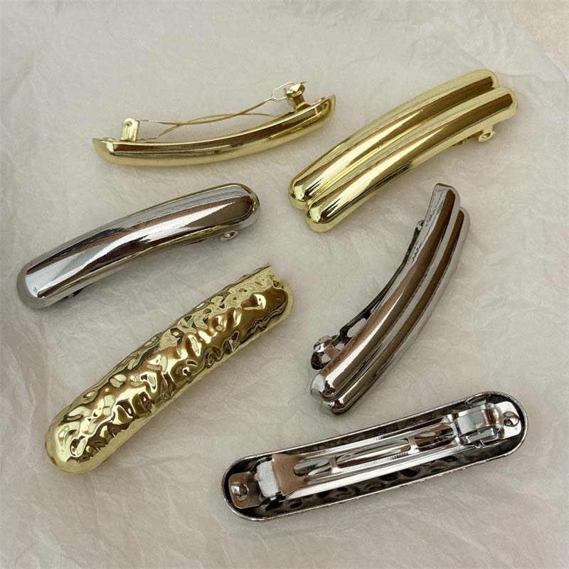 2026 Trend New Gold Color Irregular Geometric Arc-shaped Elastic Hair Bands INES Simple Personalised Hair Accessories for Women