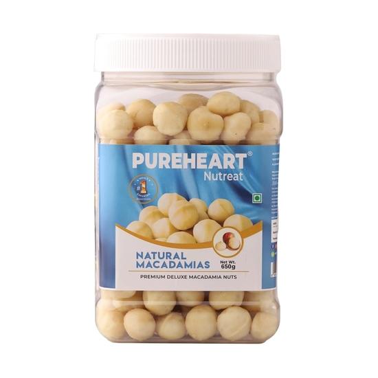 

Pureheart Natural Macadamia (650 gm) Premium Australian Macadamia Nuts, Rich in Antioxidants - Whole, Exotic, and Crunchy Dry Fruits- Reusable Jar 650GM