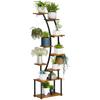 155CM Tall Plant Stand Indoor with Grow Lights, 9 Tiered Tall Plant Shelf, Metal Plant Shelf Display Rack Holder, Half-Moon Flower Rack Display Shelf,