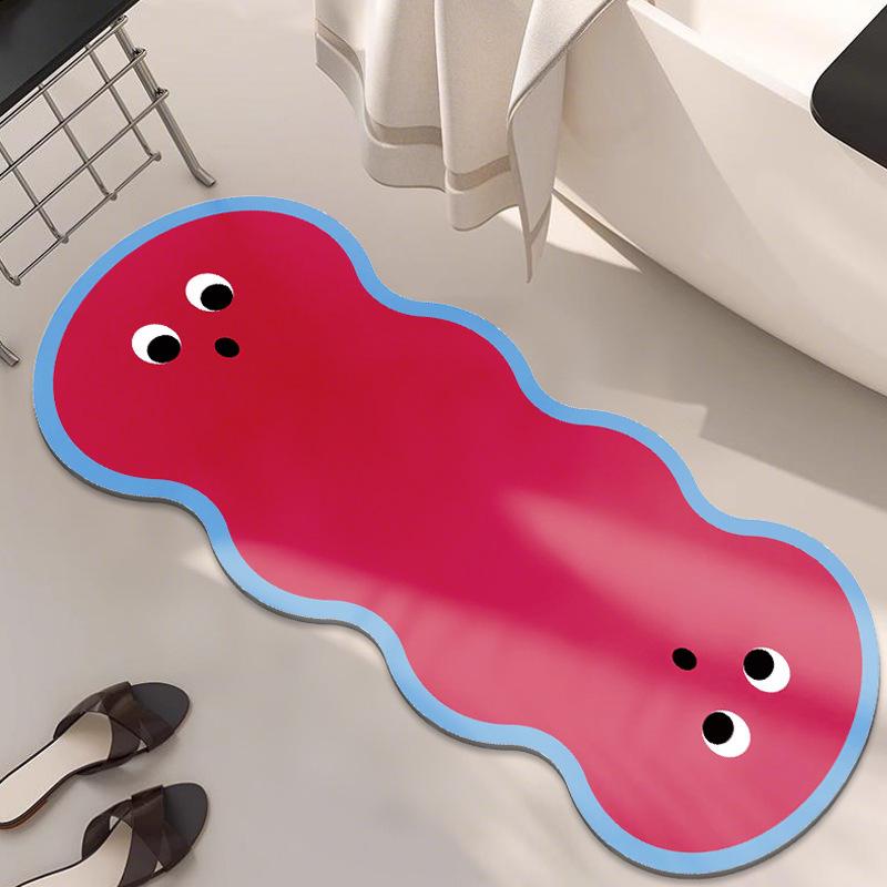 Creative Cartoon Special-Shaped Floor Mat Bathroom Water-Absorbing Quick-Drying Floor Mat Toilet Dirt-Resistant And Easy-To-Take-Care Floor Mat